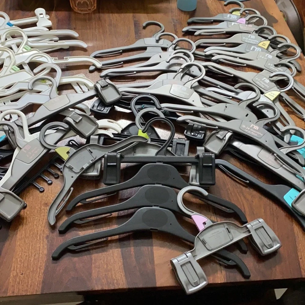 Plastic Hanger with Hooks for Kids Clothes Wardrobe ( Pack of 40+ pieces - Picture 2 of 2